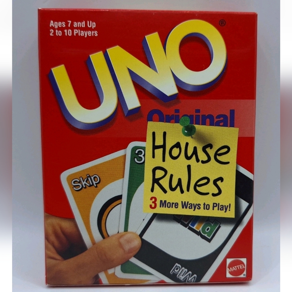 Sealed 1998 Mattel The Original Uno Card Game House‎ Rules